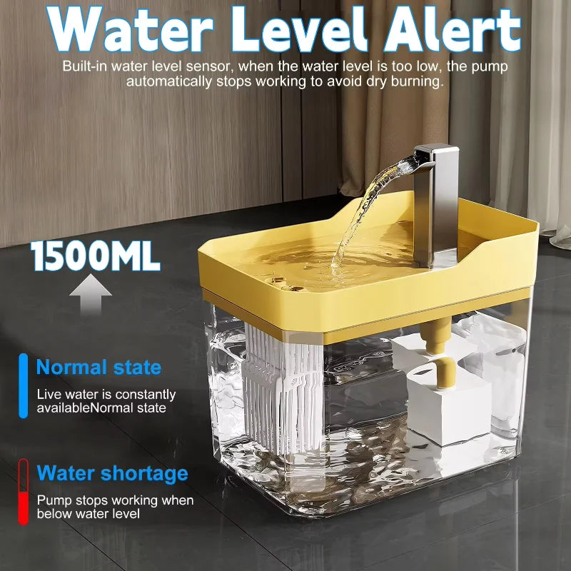 Fuente de agua automática silenciosa para gatos