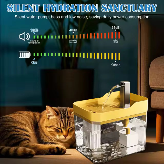 Fuente de agua automática silenciosa para gatos